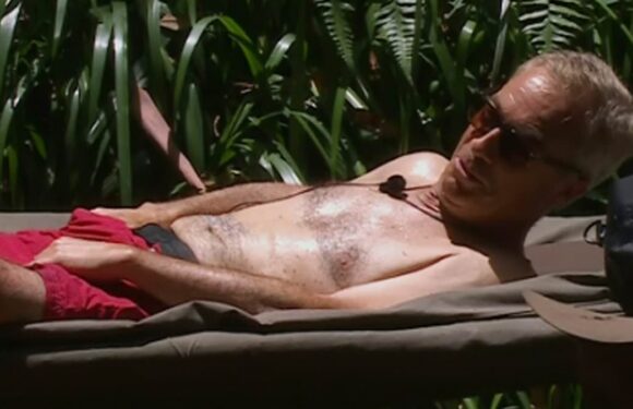 I'm A Celeb's Nigel Farage joins in camp sunbathing session