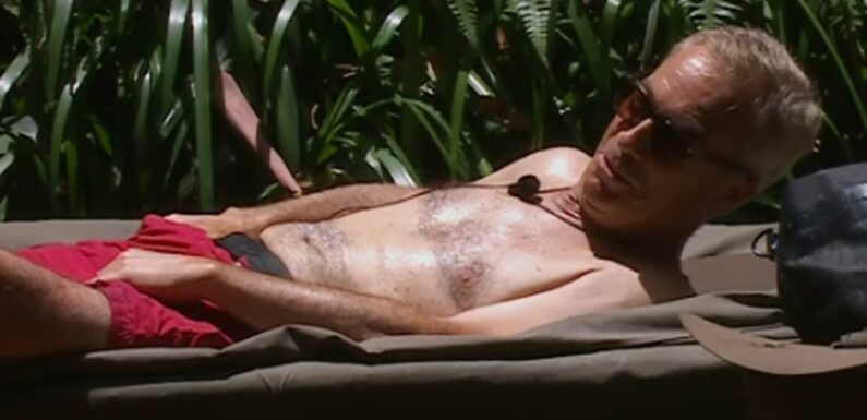 I'm A Celeb's Nigel Farage joins in camp sunbathing session