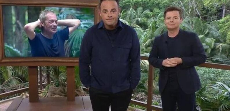 I’m A Celeb’s Ant and Dec plead ‘no more politicians’ on show after Nigel Farage