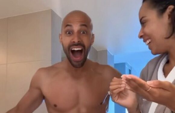 I’m A Celeb’s Marvin Humes reveals body transformation as Rochelle gushes over his abs