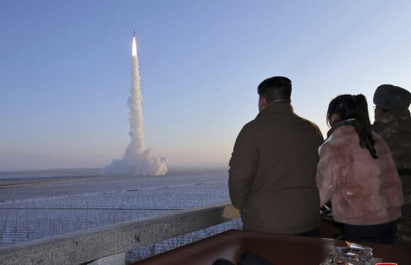 Kim Jong Un threatens U.S. as he watches missile launch with daughter