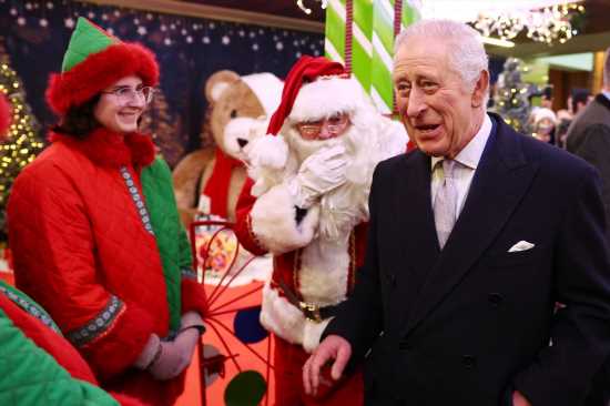 King Charles met Santa Claus, aka Keith, during a surprise visit to a crafts market