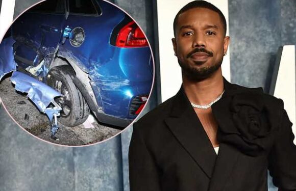 Michael B. Jordan Wrecks Ferrari In Collision With Parked Car! LOOK!