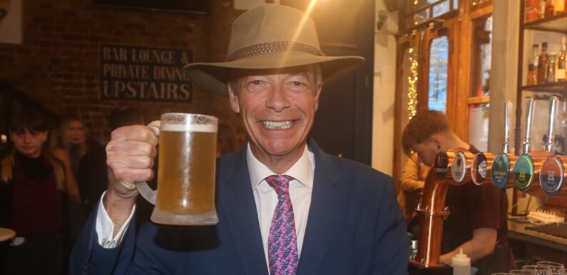 Nigel Farage celebrates arriving home in UK after I'm A Celebrity