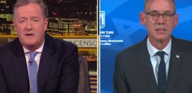 Piers Morgan clash with Regev saying IDF being ‘funny’ by writing names on bombs