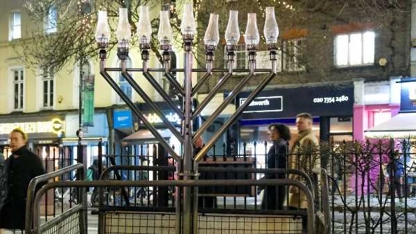'Anti-Semitic' hooligans smash Jewish festival lights  during Hanukkah