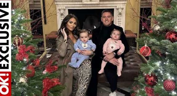 ‘Emotional’ Amy Childs ‘sheds tears’ as she hosts 18 for twins’ first Christmas